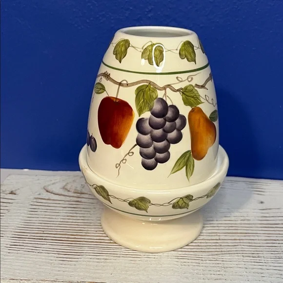 VINTAGE HOME INTERIORS "SONOMA VILLA" 2-PIECE FAIRY LAMP FRUIT & LEAVES DESIGN - Picture 1 of 14